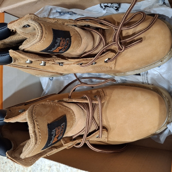 Steel-Toe Timberland PRO Tan Work Boots with Durable Leather - Picture 6 of 15